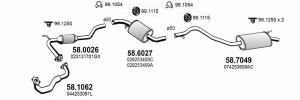 ART3822 Asso Exhaust system