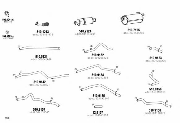 ARTTRUCK744 Asso Exhaust system