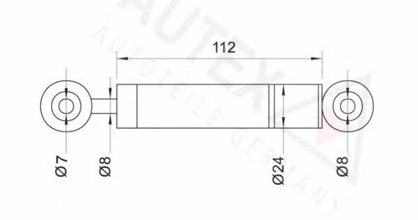 Autex 611022 Poly V-belt tensioner shock absorber (drive) 611022