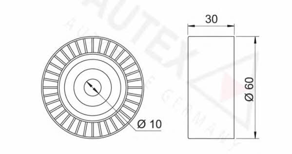 Autex 651975 V-ribbed belt tensioner (drive) roller 651975