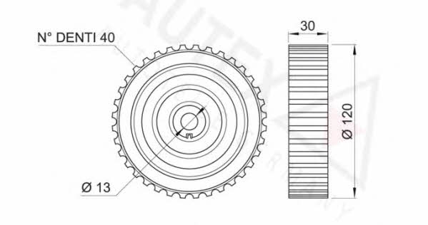 Autex 652062 Tensioner pulley, timing belt 652062