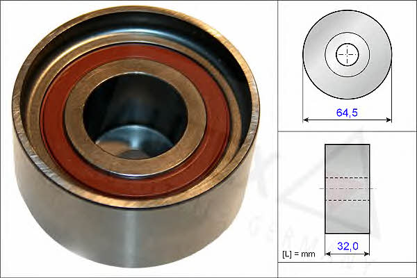 Autex 654835 Tensioner pulley, timing belt 654835