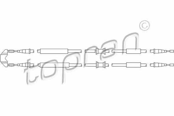 Topran 205 507 Cable Pull, parking brake 205507