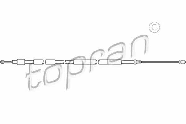 Topran 721 635 Parking brake cable, right 721635