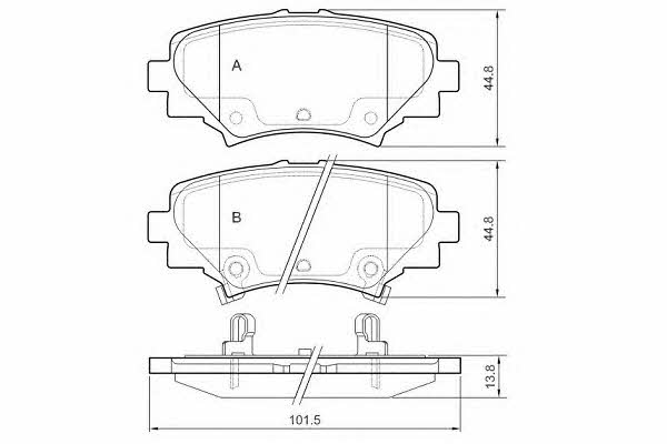 ETF 12-1557 Brake Pad Set, disc brake 121557