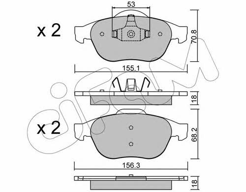 Cifam 822-336-0 Brake Pad Set, disc brake 8223360