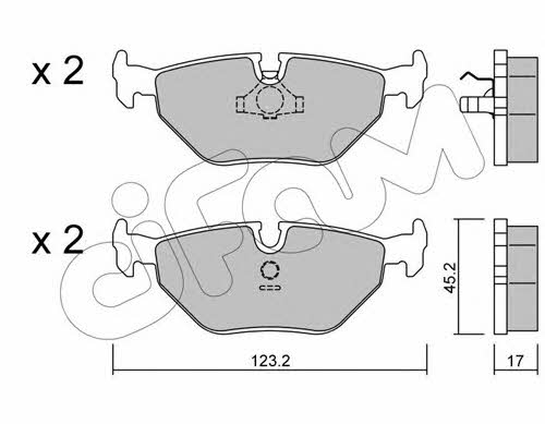 Cifam 822-125-0 Brake Pad Set, disc brake 8221250