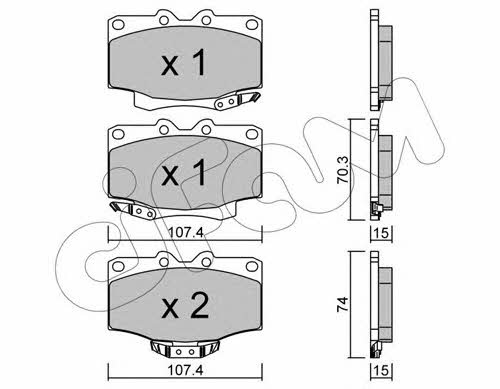 Cifam 822-152-0 Brake Pad Set, disc brake 8221520