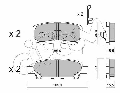 Cifam 822-737-0 Brake Pad Set, disc brake 8227370