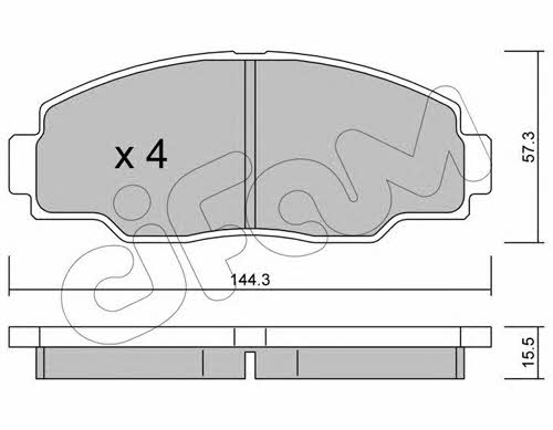 8227550 Cifam Brake pad set