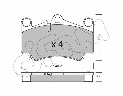 Cifam 822-893-0 Brake Pad Set, disc brake 8228930