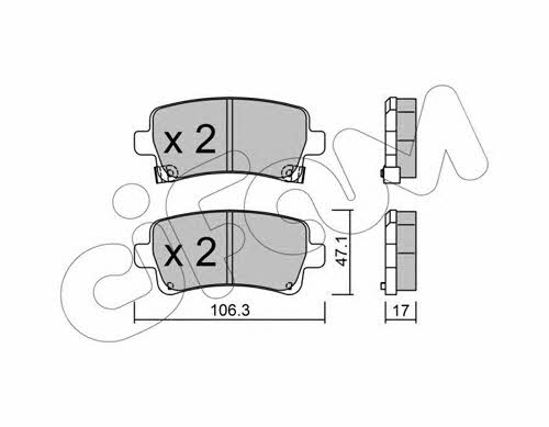 Cifam 822-844-0 Brake Pad Set, disc brake 8228440