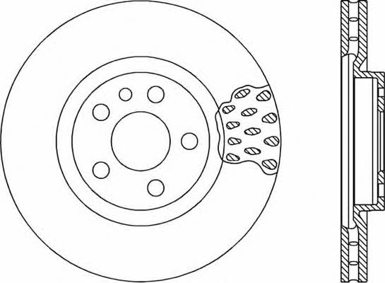 Open parts BDA1018.20 Front brake disc ventilated BDA101820