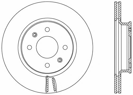 Open parts BDA2601.20 Front brake disc ventilated BDA260120