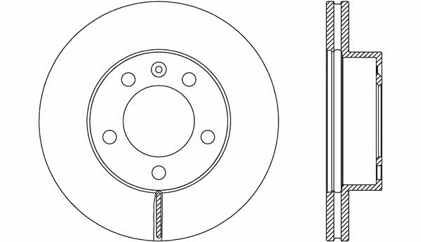 Open parts BDA2654.20 Front brake disc ventilated BDA265420