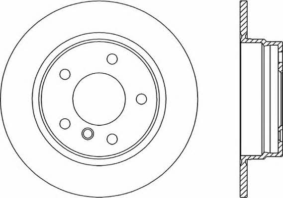 Open parts BDR1094.10 Rear brake disc, non-ventilated BDR109410