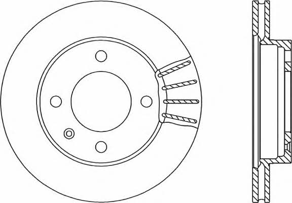 Open parts BDR1158.20 Front brake disc ventilated BDR115820
