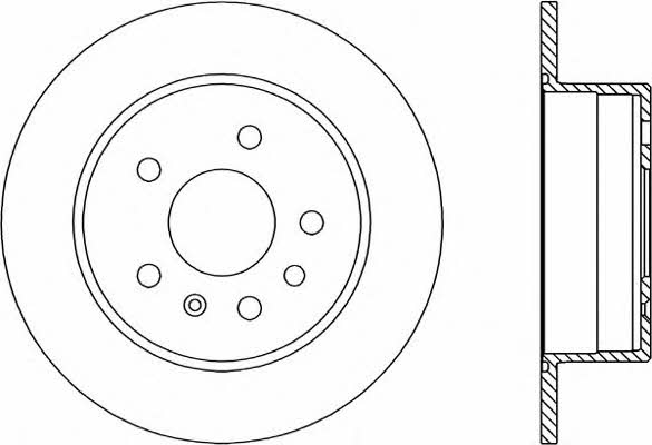 Open parts BDR1408.10 Rear brake disc, non-ventilated BDR140810