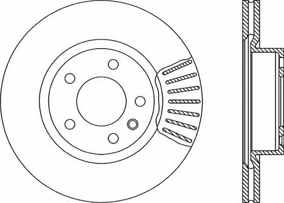 Open parts BDR1419.20 Front brake disc ventilated BDR141920