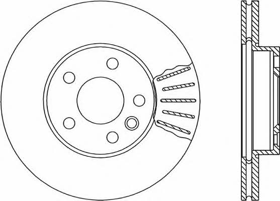 Open parts BDR1676.20 Front brake disc ventilated BDR167620