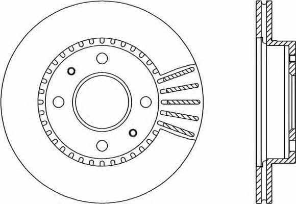 Open parts BDR1707.20 Front brake disc ventilated BDR170720