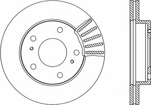 Open parts BDR1801.20 Front brake disc ventilated BDR180120