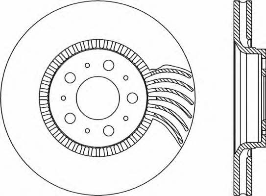 Open parts BDR1846.20 Front brake disc ventilated BDR184620