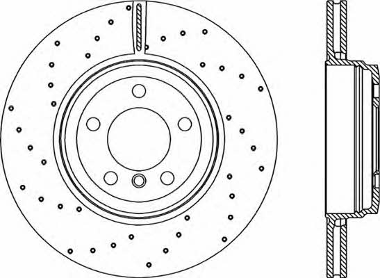 Open parts BDRS1562.25 Front brake disc ventilated BDRS156225