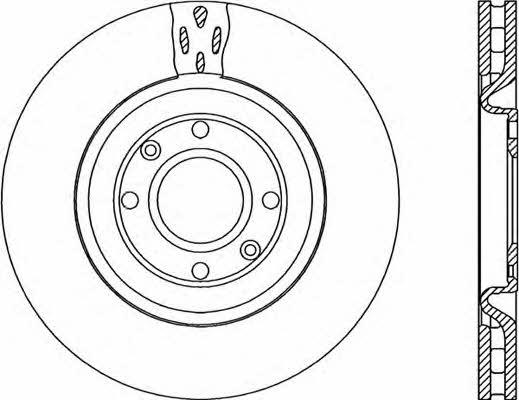 Open parts BDR1956.20 Front brake disc ventilated BDR195620