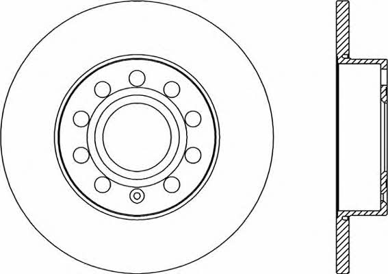 Open parts BDR2029.10 Rear brake disc, non-ventilated BDR202910