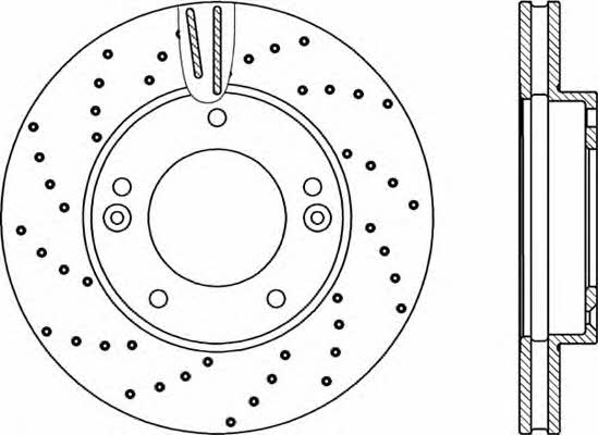 Open parts BDRS2240.25 Front brake disc ventilated BDRS224025