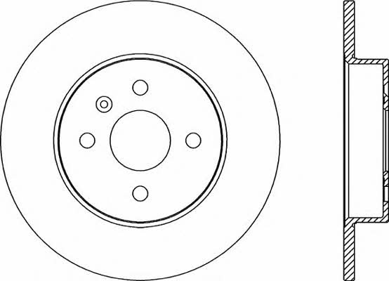 Open parts BDR2175.10 Rear brake disc, non-ventilated BDR217510