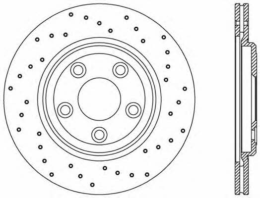 Open parts BDRS2358.25 Rear ventilated brake disc BDRS235825