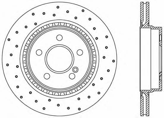 Open parts BDRS2396.25 Rear ventilated brake disc BDRS239625