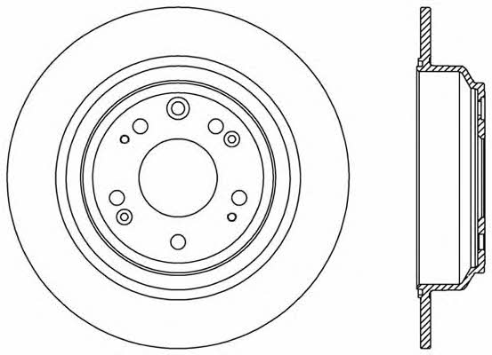 Open parts BDR2551.10 Rear brake disc, non-ventilated BDR255110