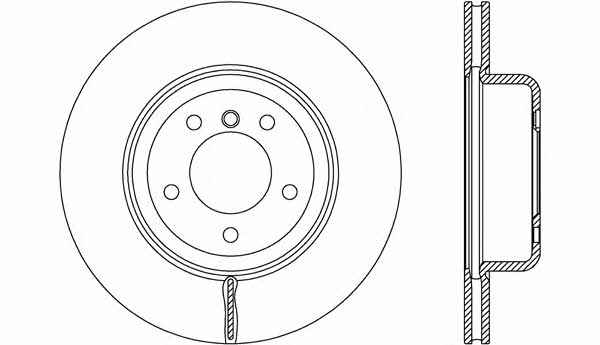 Open parts BDR2681.20 Front brake disc ventilated BDR268120