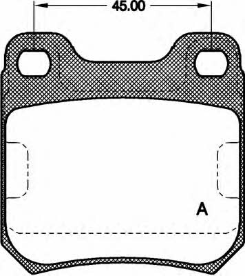 Open parts BPA0239.00 Brake Pad Set, disc brake BPA023900