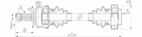 Open parts DRS6104.00 Drive shaft DRS610400