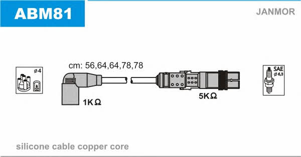 Janmor ABM81 Ignition cable kit ABM81