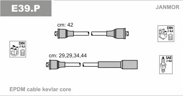 Janmor E39.P Ignition cable kit E39P