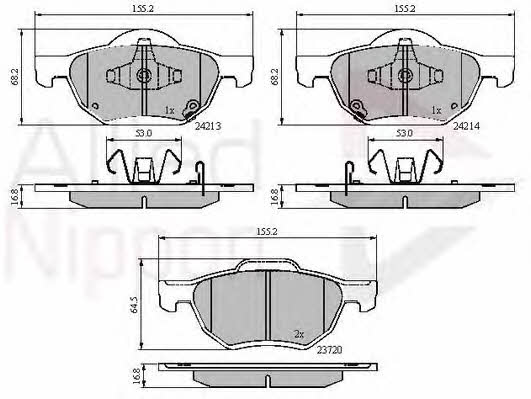 Comline ADB31195 Brake Pad Set, disc brake ADB31195