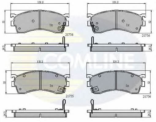 Comline CBP3326 Brake Pad Set, disc brake CBP3326