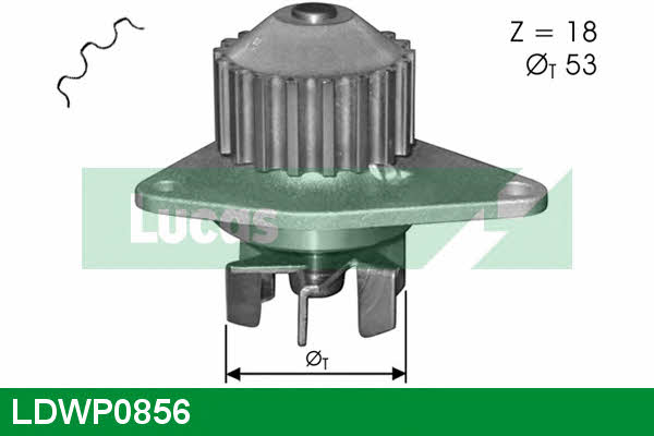 Lucas engine drive LDWP0856 Water pump LDWP0856