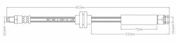 Motorquip LVBH1604 Brake Hose LVBH1604