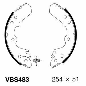 Motorquip VBS483 Brake shoe set VBS483