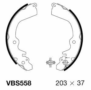 Motorquip VBS558 Brake shoe set VBS558