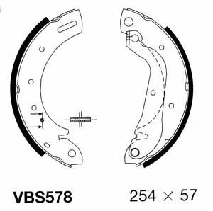 Motorquip VBS578 Brake shoe set VBS578