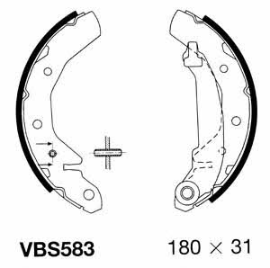 Motorquip VBS583 Brake shoe set VBS583