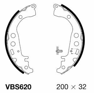 Motorquip VBS620 Brake shoe set VBS620