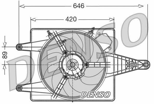 Nippon pieces DER01010 Hub, engine cooling fan wheel DER01010